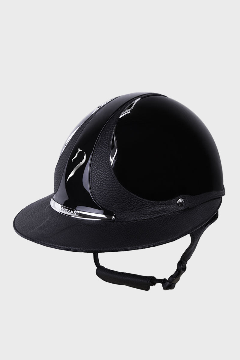Antares Premium Glossy Eclipse Riding Hat Black/Black