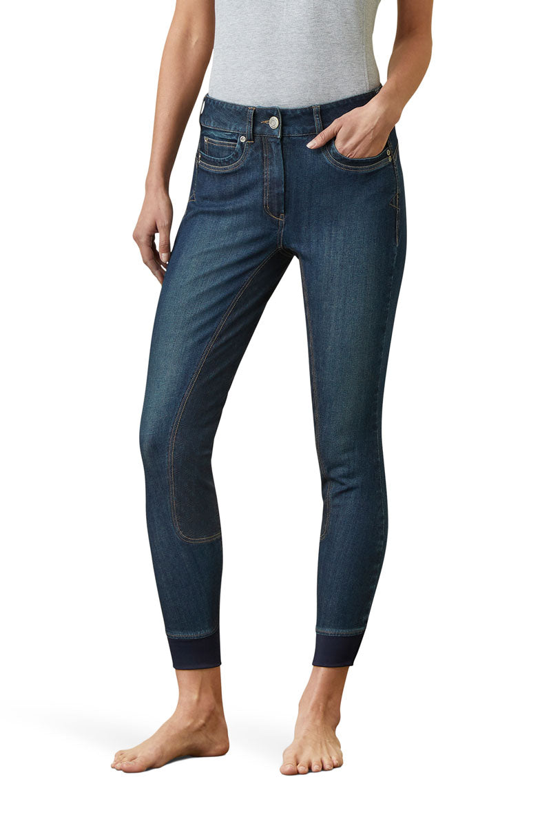 Ariat Halo Denim Full Seat Breech Marine