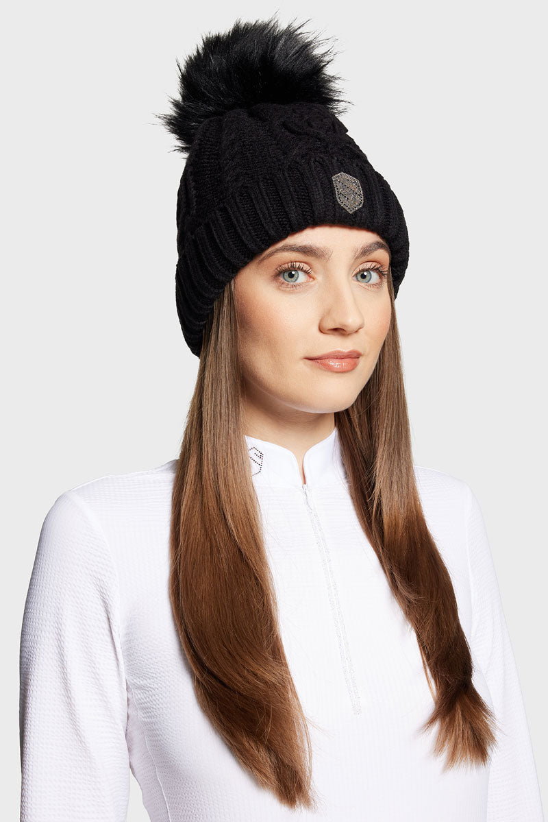 Samshield Nora Crystal Intarsia Beanie Black