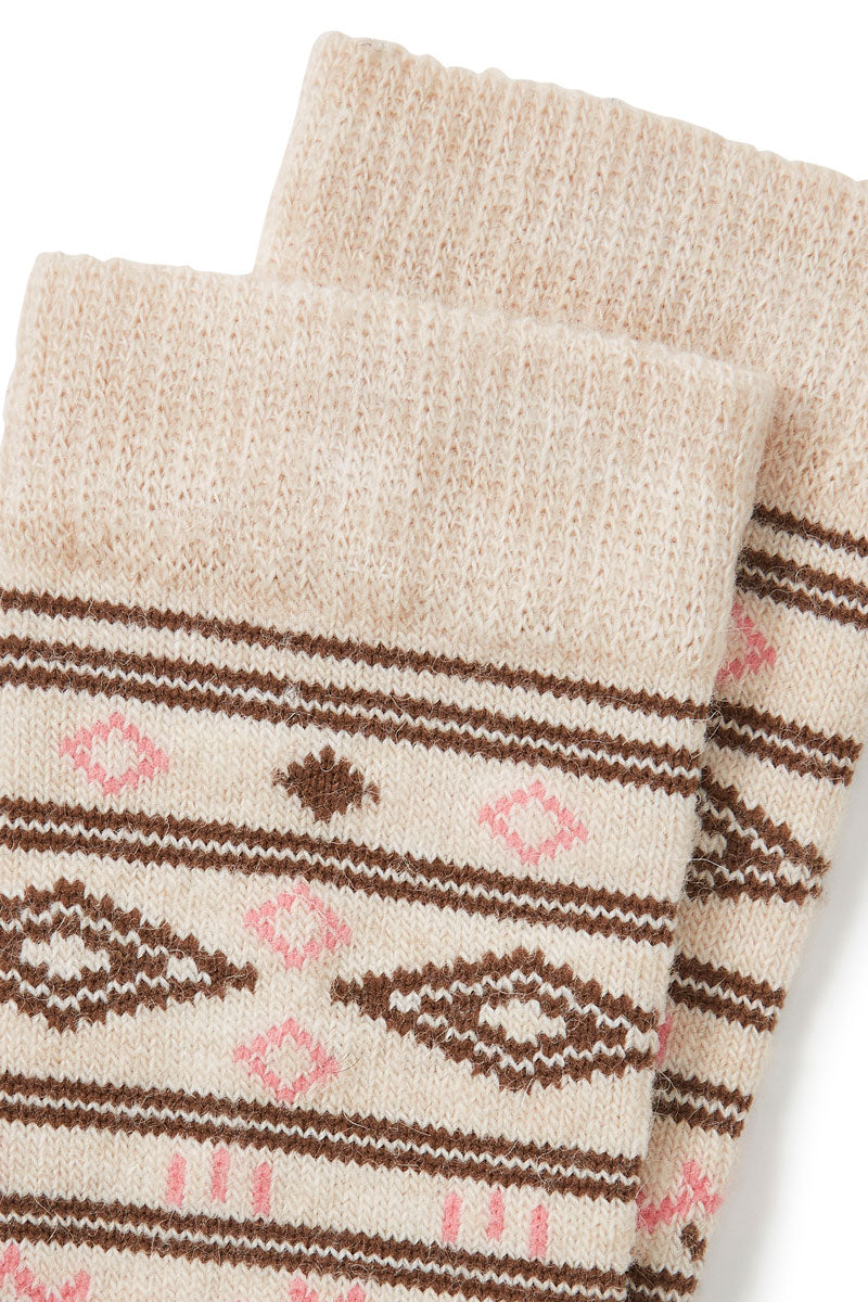Dubarry Rolestown Fair Isle Alpaca Socks Oat