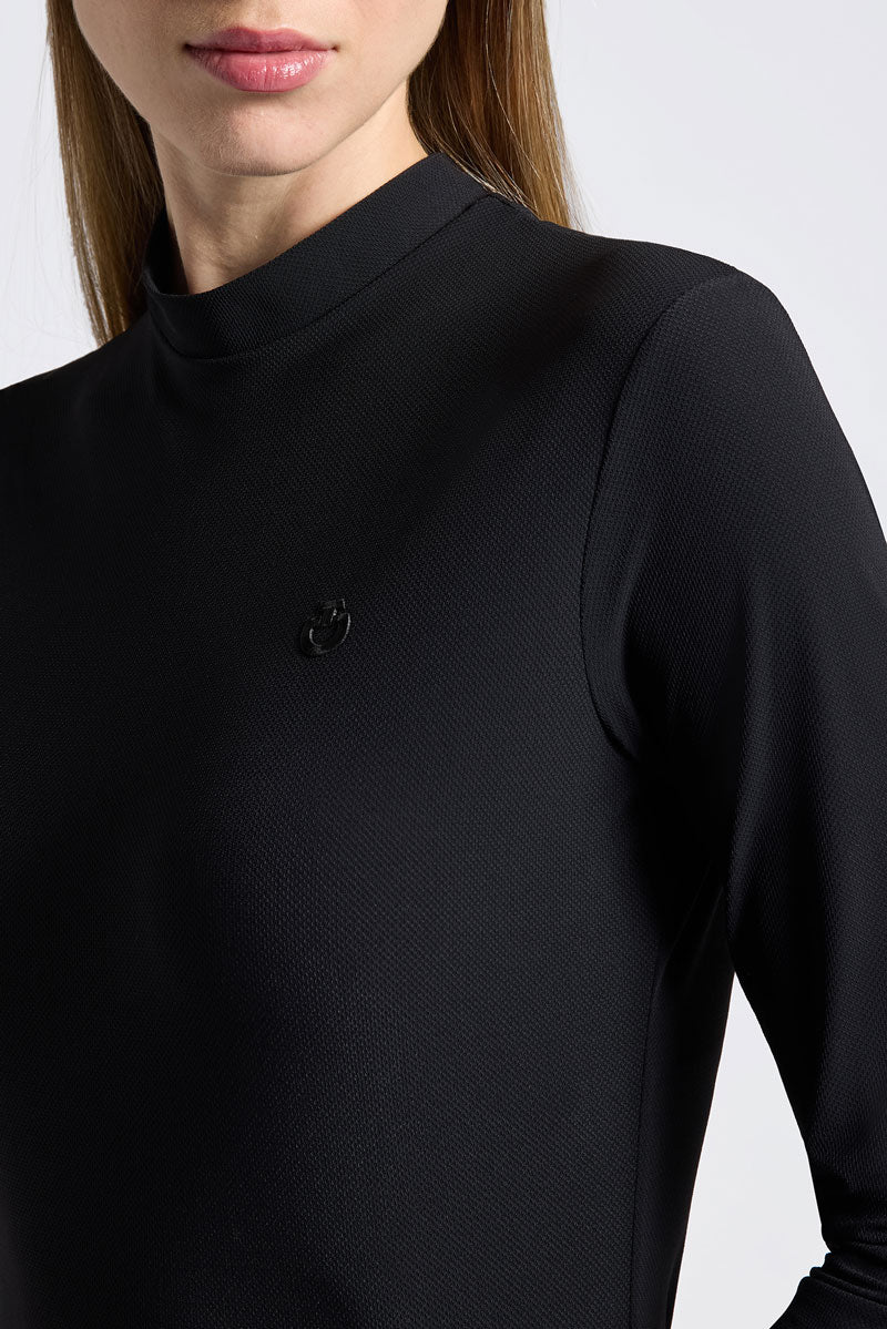Cavalleria Toscana Jersey Stamp Logo Training Polo Black