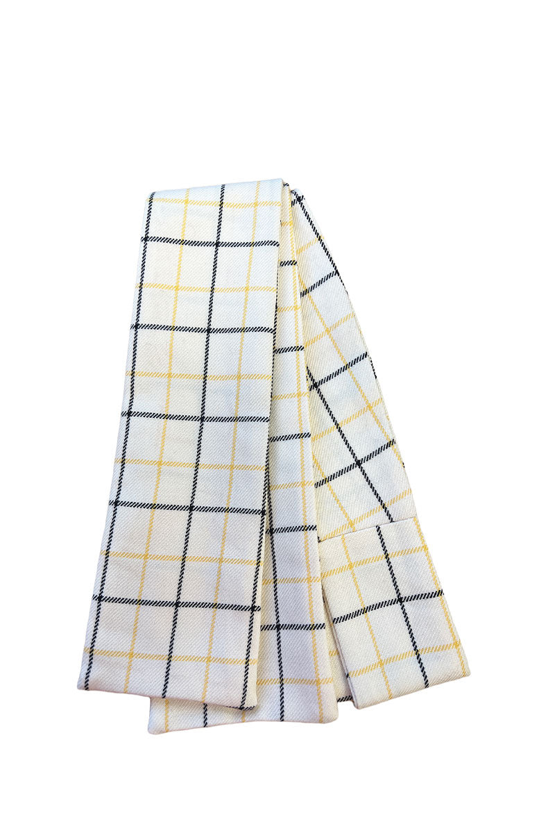 Equetech Tattersall Check Riding Stock Black/Gold