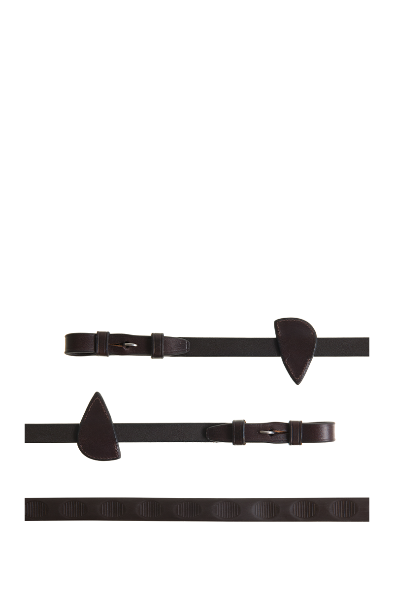 Thumb Grip Reins 5/8"- Havana