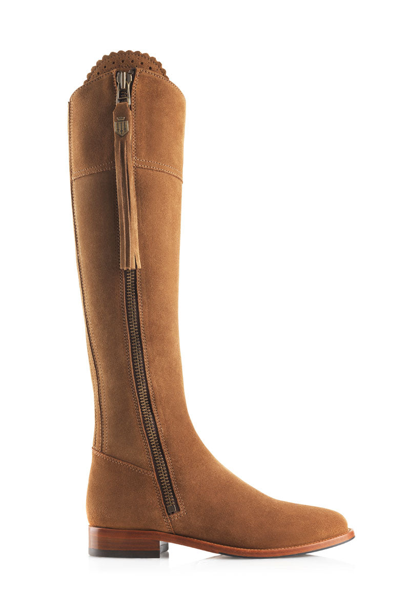Fairfax & Favor Regina Boot Narrow Fit Tan Suede
