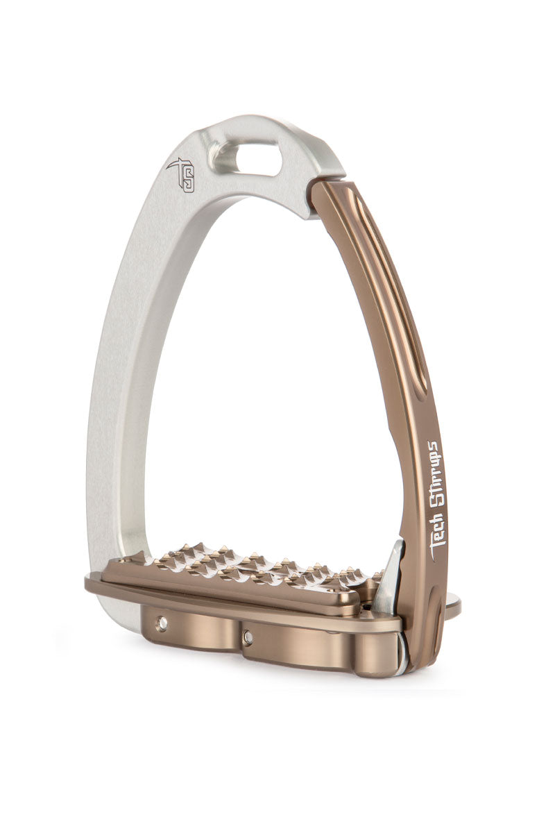 Tech Stirrups Venice Sloped Evo Stirrups Silver/Brown