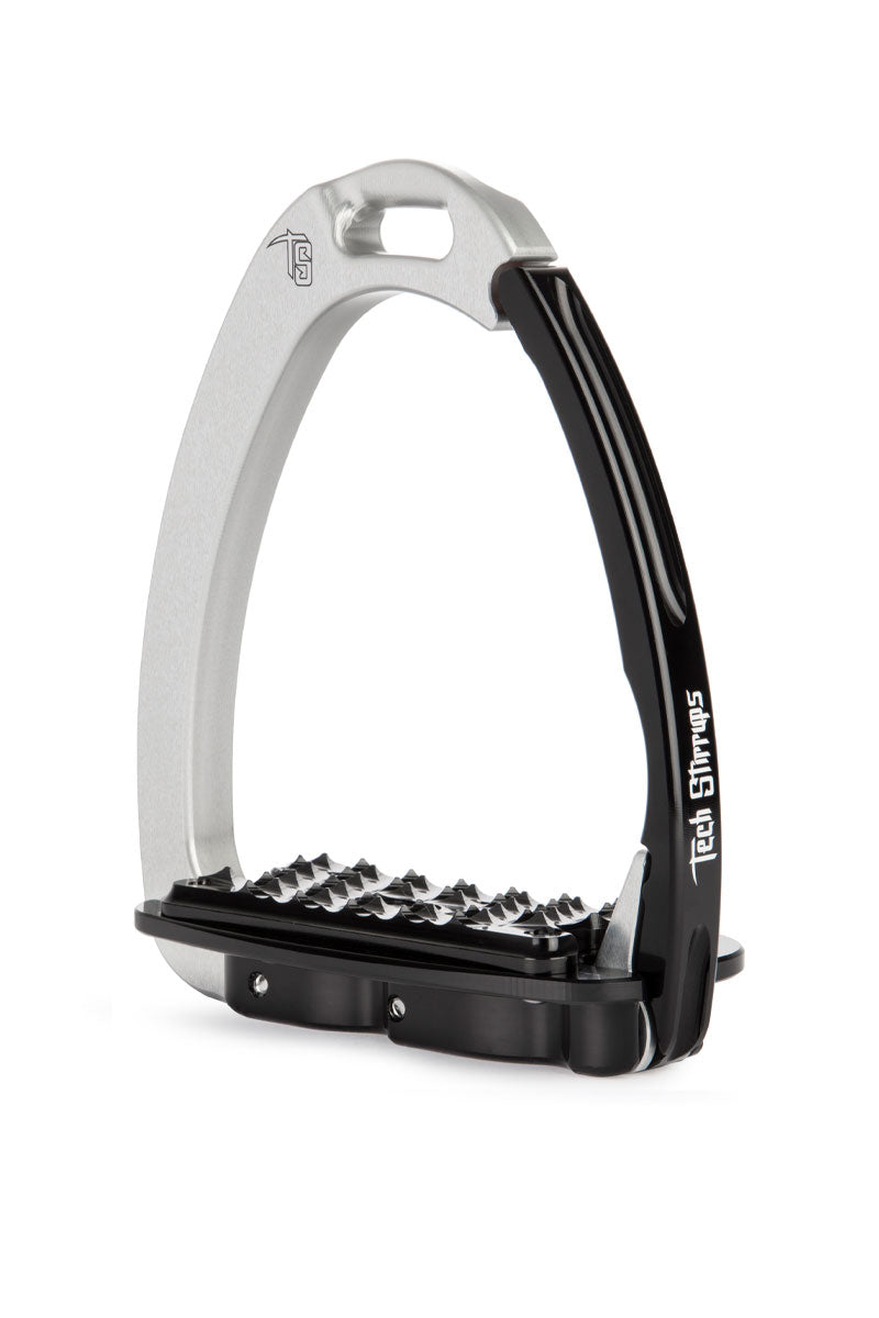 Tech Stirrups Venice Sloped Evo Stirrups Silver/Black