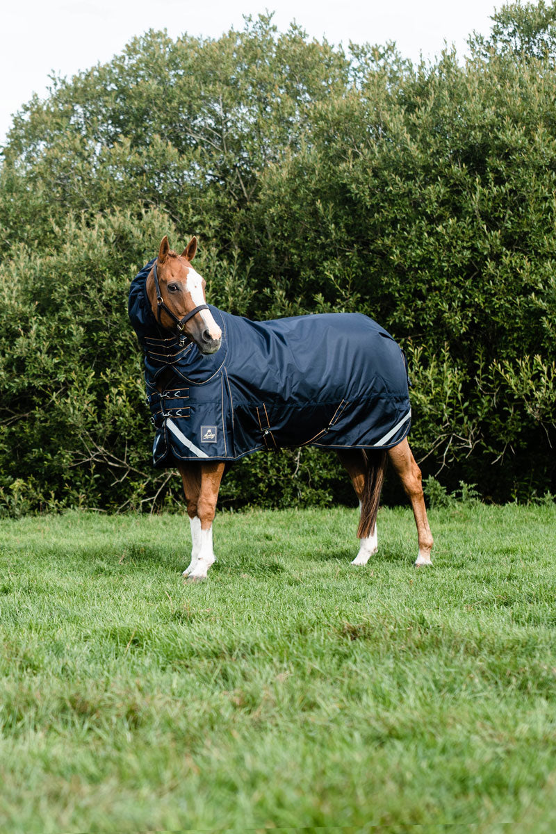 Mackey Wicklow Light (50g) Turnout Rug Navy/Gold