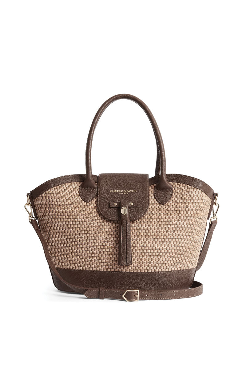 Fairfax & Favor Windsor Basket Bag Tan Leather