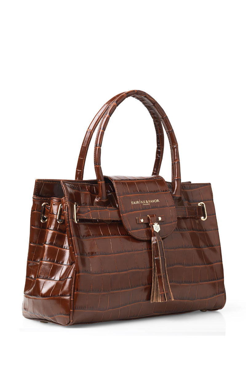 Fairfax & Favor Windsor Handbag Conker Leather