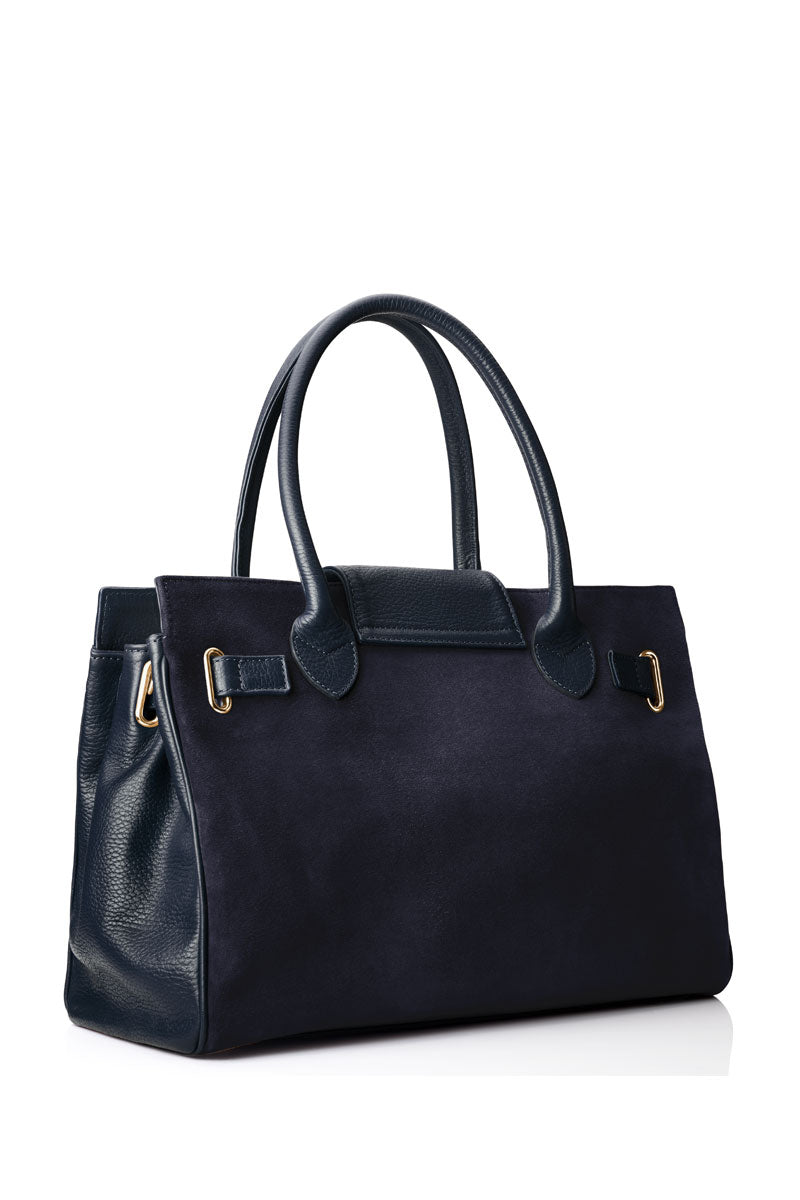 Fairfax & Favor Windsor Handbag Navy Suede