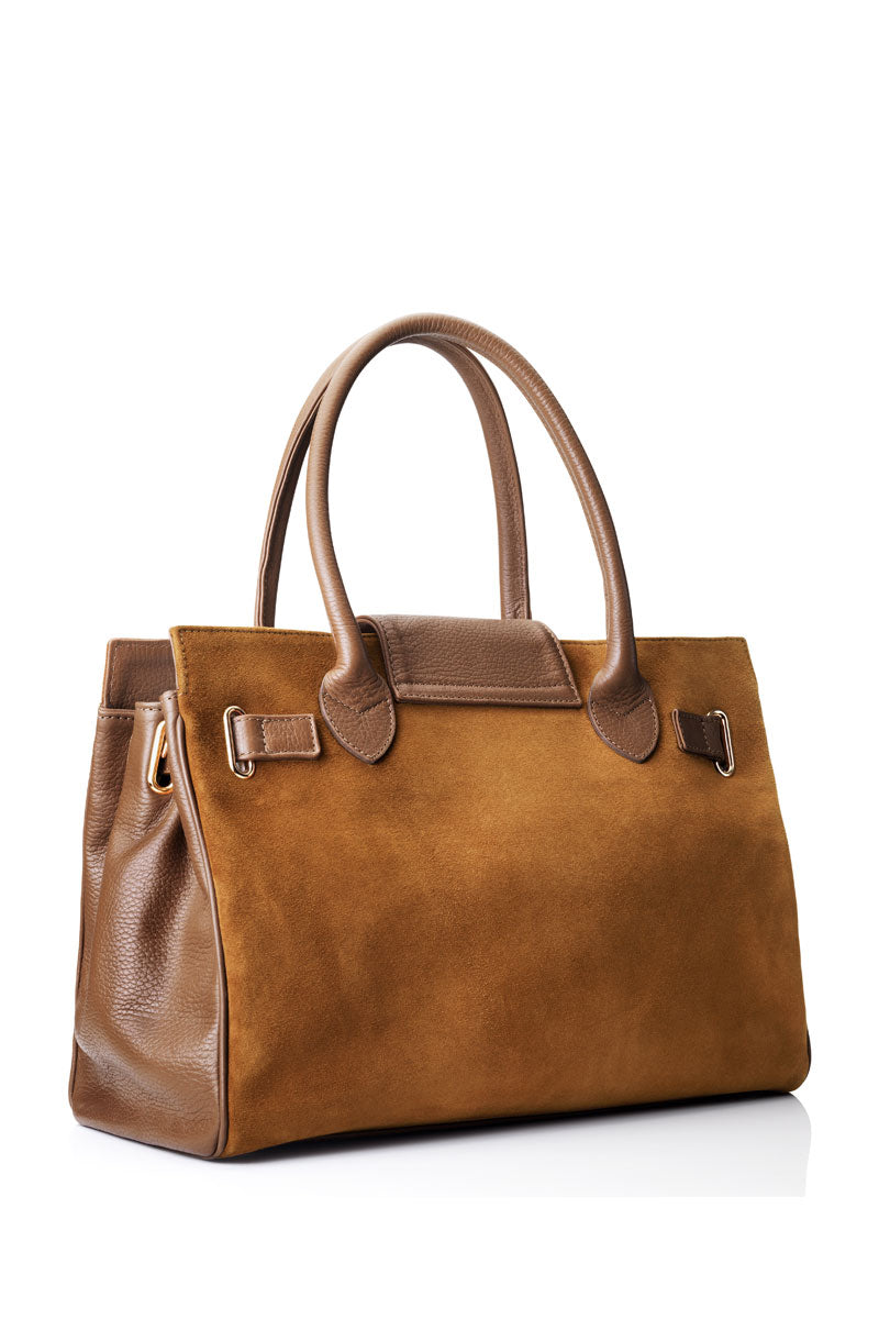 Fairfax & Favor Windsor Handbag Tan Suede