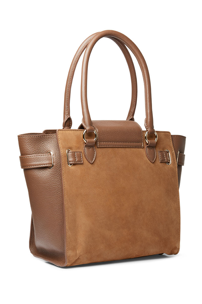 Fairfax & Favor Windsor Tote Tan Suede