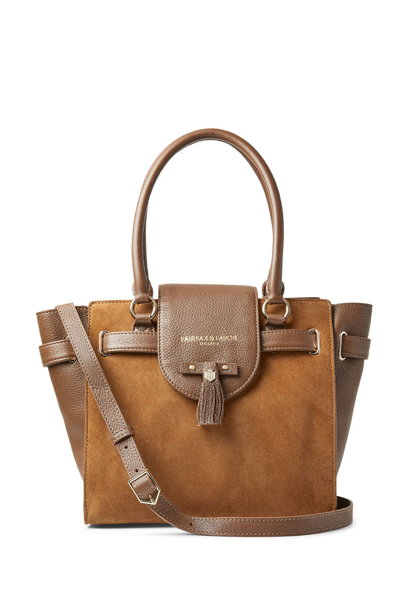 Fairfax & Favor Windsor Tote Tan Suede