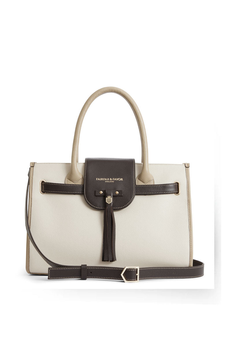 Fairfax & Favor Windsor Handbag Neutral Tri Leather