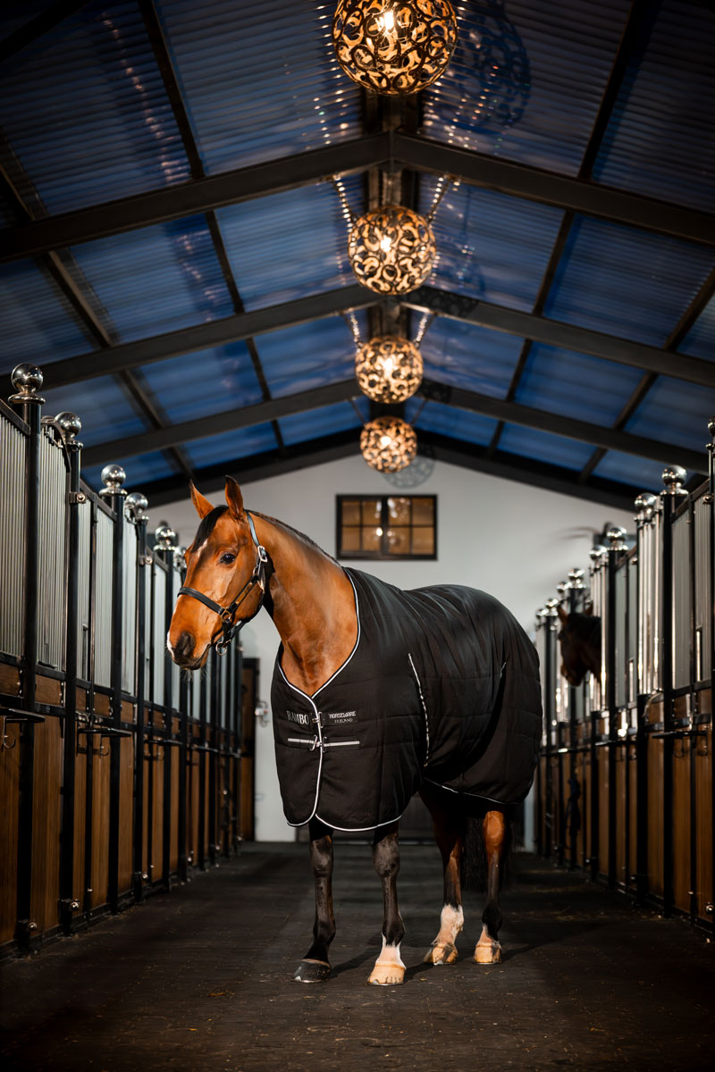 Rambo Stable Rug 100g Black/Black & Silver
