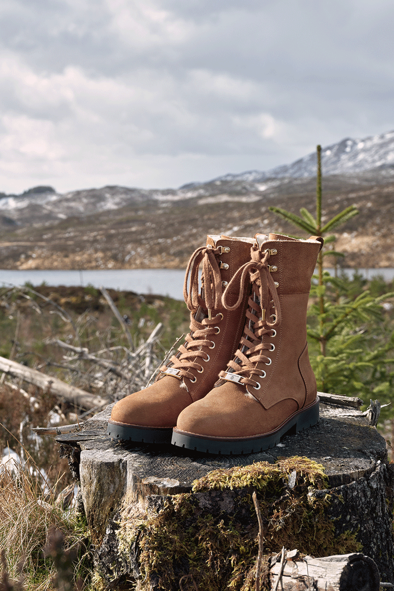 Fairfax & Favor Anglesey Combat Boot Cognac Nubuck