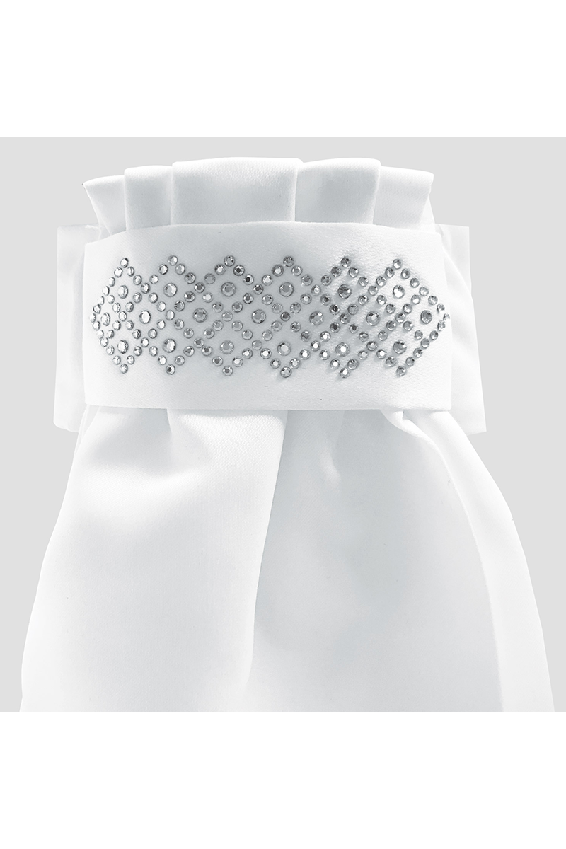 Equetech Solitaire Deluxe Ready-Tied Stock - White