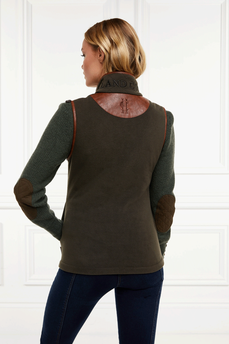 Holland Cooper Country Fleece Gilet Khaki