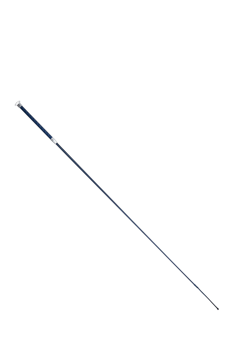 Country Direct Leather Handle Dressage Whip- Navy