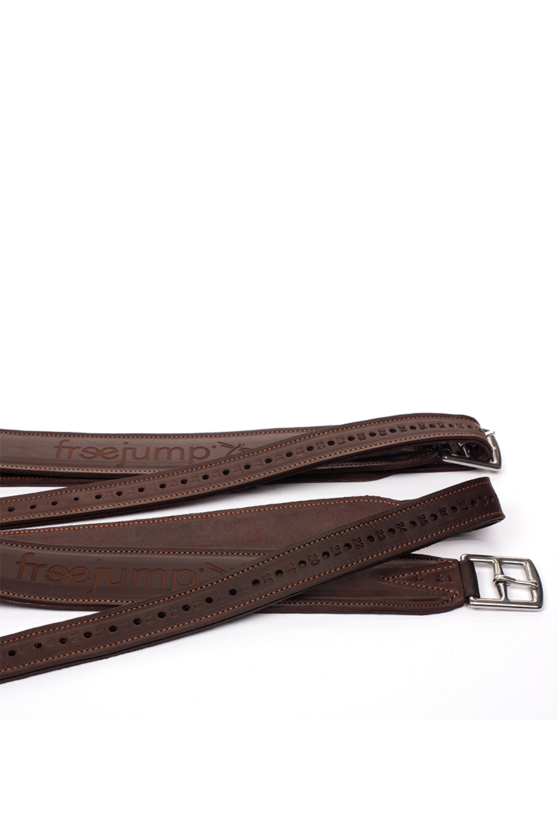 Freejump Classic Wide Stirrup Leathers Brown