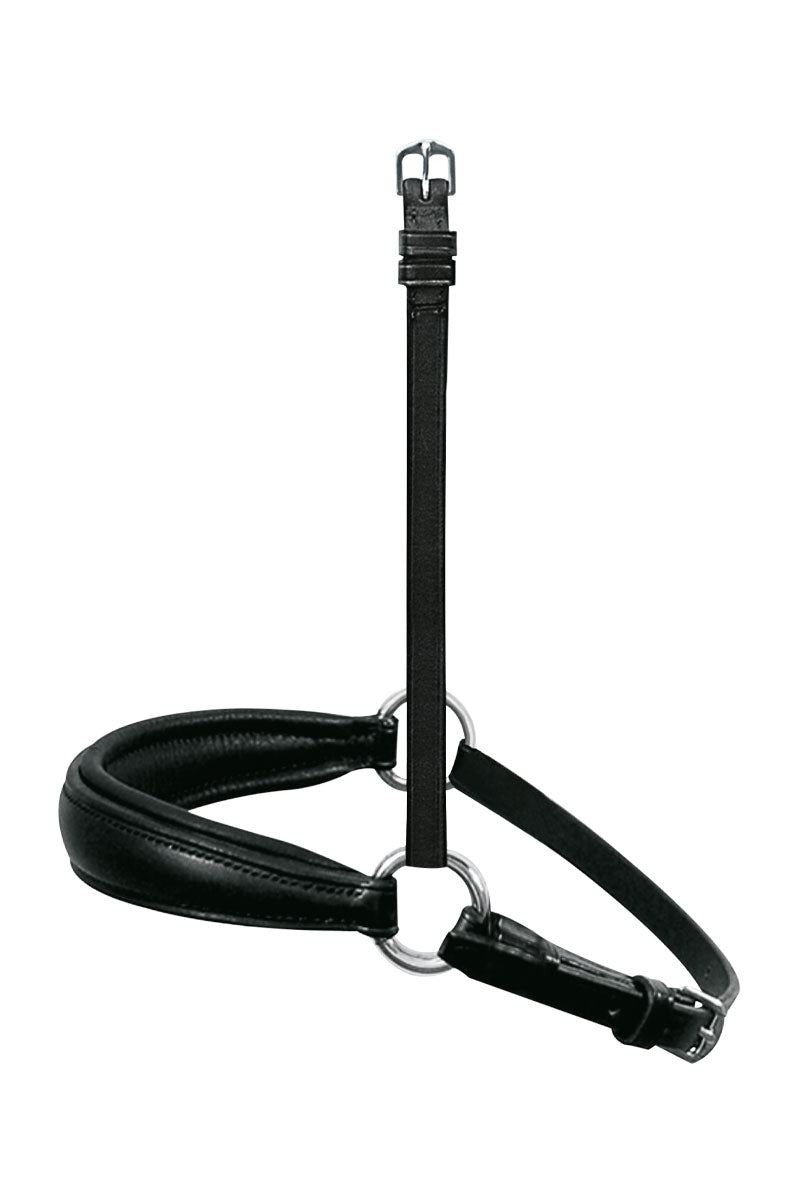 Passier Exchangeable Dropped Noseband with Stainless Steel Fittings Black