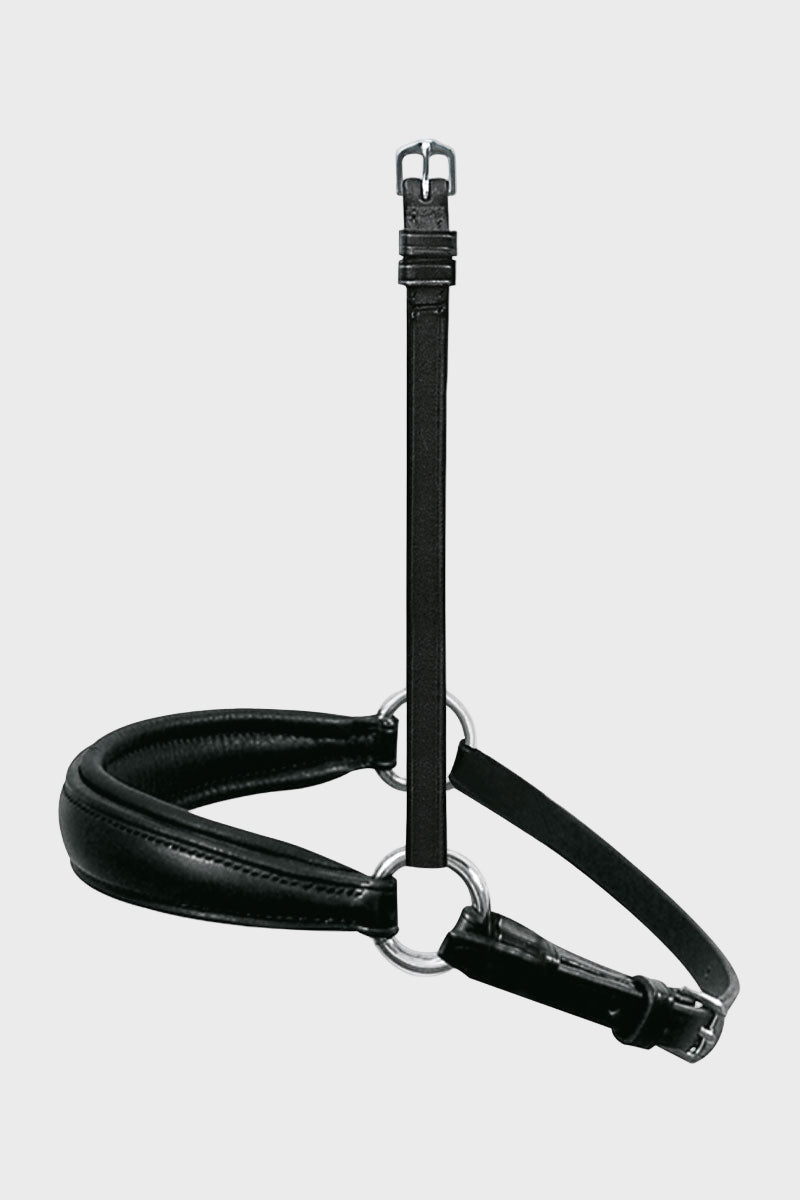 Passier Exchangeable Dropped Noseband with Stainless Steel Fittings Black