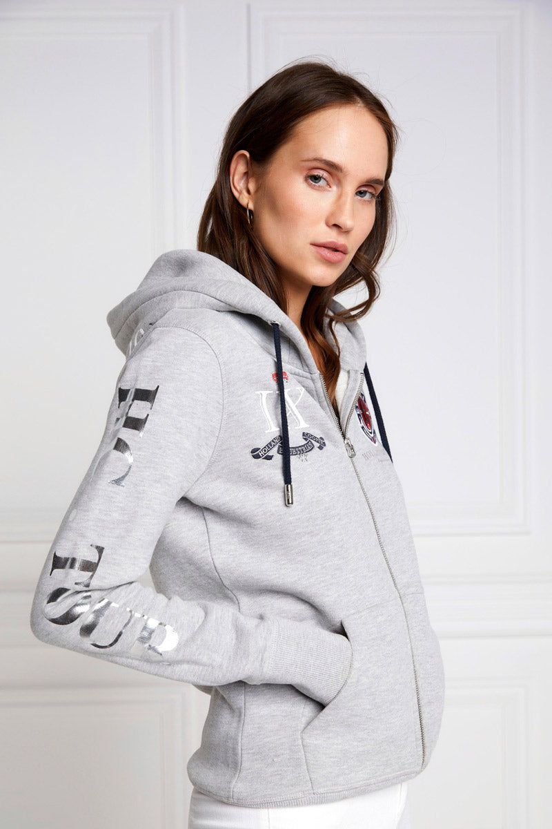 Holland Cooper Team Hoodie Grey Marl