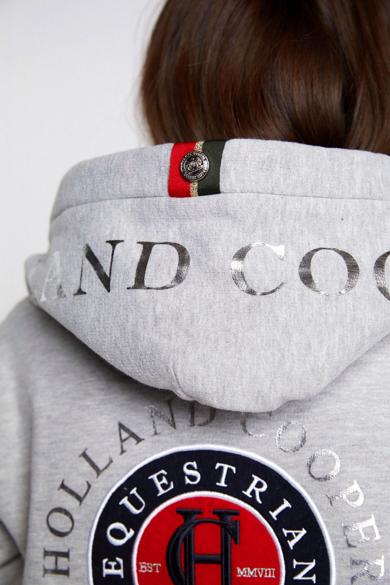 Holland Cooper Team Hoodie Grey Marl