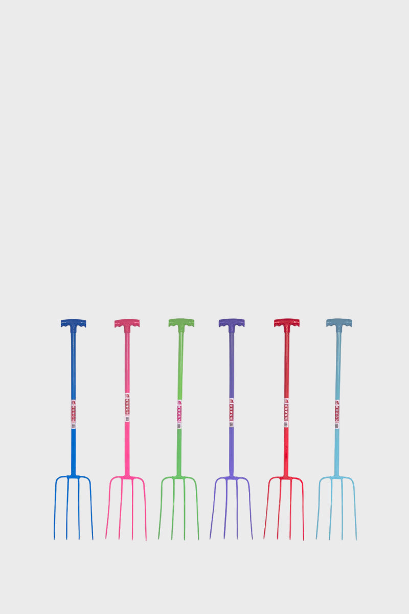 Red Gorilla 4 Prong Manure Fork with T Handle