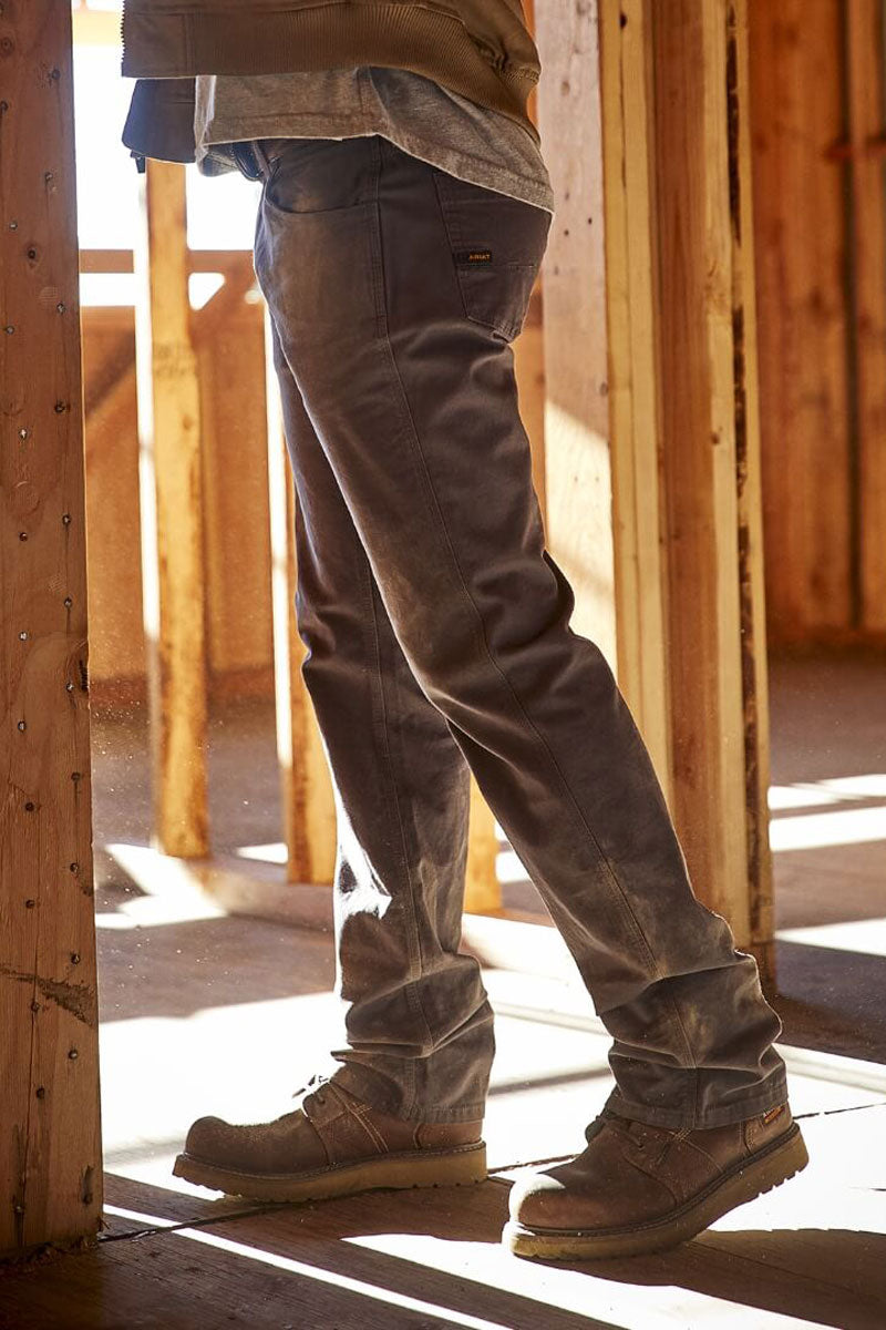 Ariat Rebar M7 Slim DuraStretch Made Tough Straight Trouser Field Khaki 
