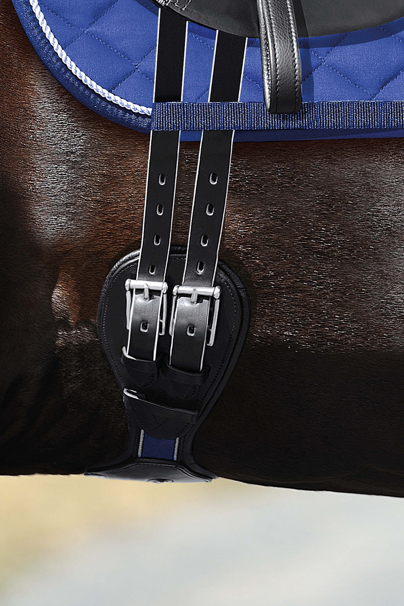 PassierBlu Wave Leather Saddle Girth Black