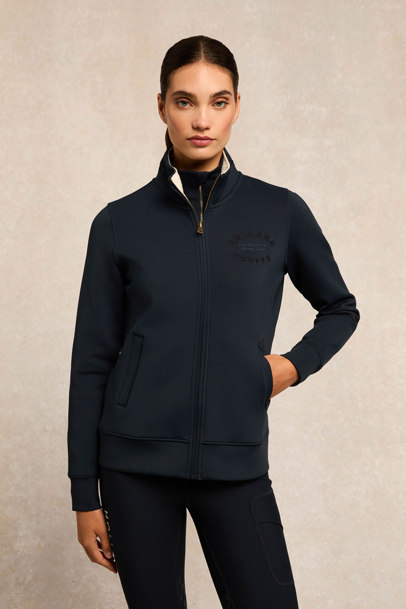 Holland Cooper Training Zip Through Sweat Ink Navy