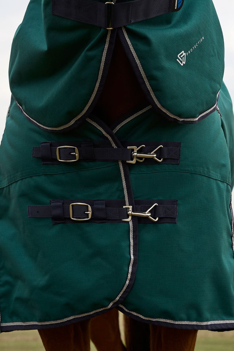 Weatherbeeta ComFiTec Plus Dynamic Detach-A-Neck 100g Turnout Forest Green/Navy