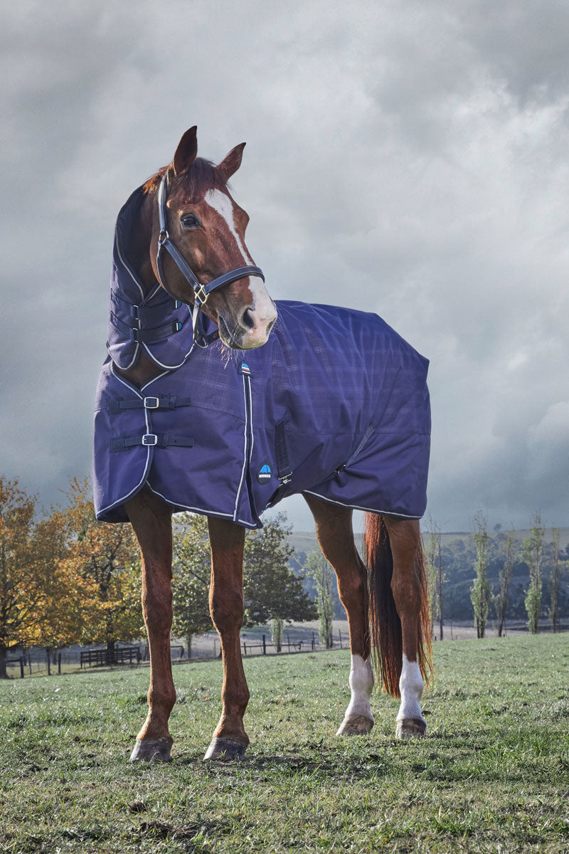 Weatherbeeta ComfiTec Prelim Turnout Combo 220g Navy Embossed Plaid 