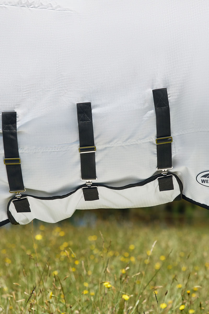 Weatherbeeta ComFITec Sweet Itch Shield Fly Sheet Combo White/Charcoal 