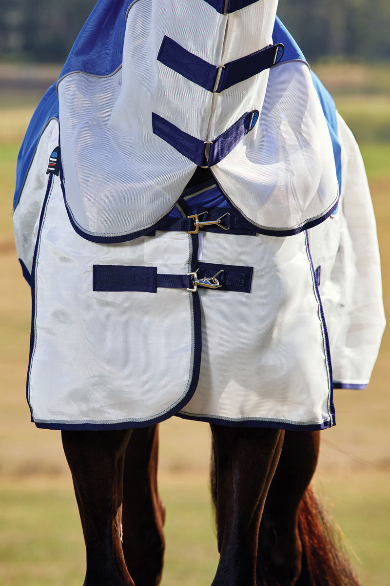 WeatherBeeta ComFiTec Duo Shield Detach-A-Neck Blue/Silver/Navy 