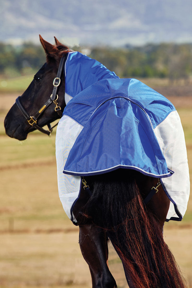WeatherBeeta ComFiTec Duo Shield Detach-A-Neck Blue/Silver/Navy 