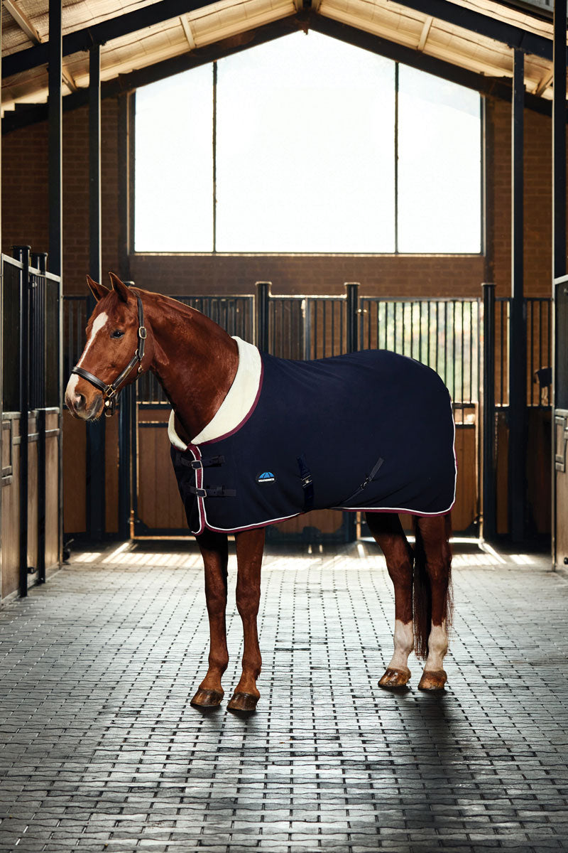 Weatherbeeta Elite Fleece Cooler Navy/Burgundy