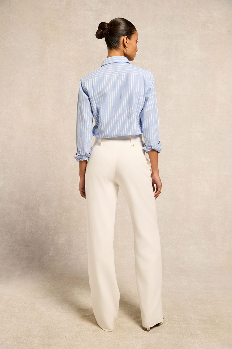 Holland Cooper Oxford Shirt Sky Blue Stripe 
