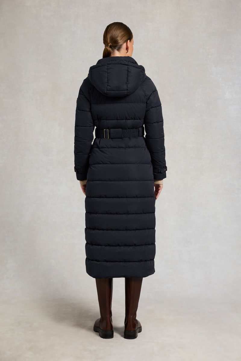 Holland Cooper Arosa Luxe Longline Coat Ink Navy 