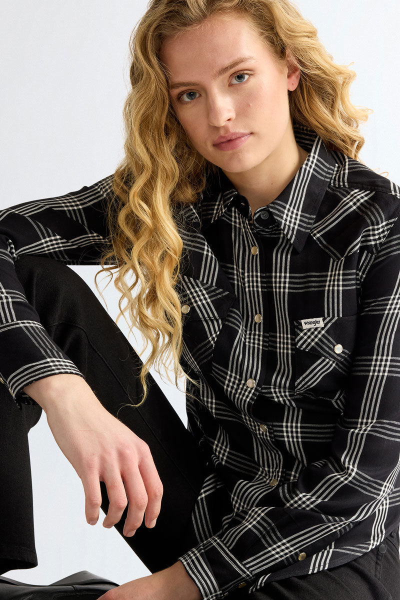 Wrangler Western Shirt Black 