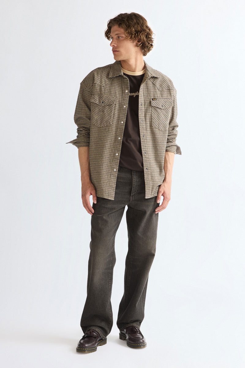 Wrangler Men's Western Shirt Mojave Heather