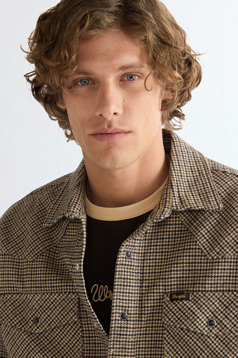 Wrangler Men's Western Shirt Mojave Heather