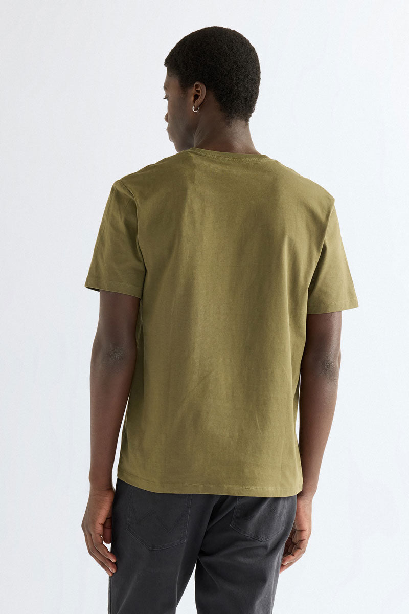 Wrangler Men's Small Graphic Tee Olive Night 