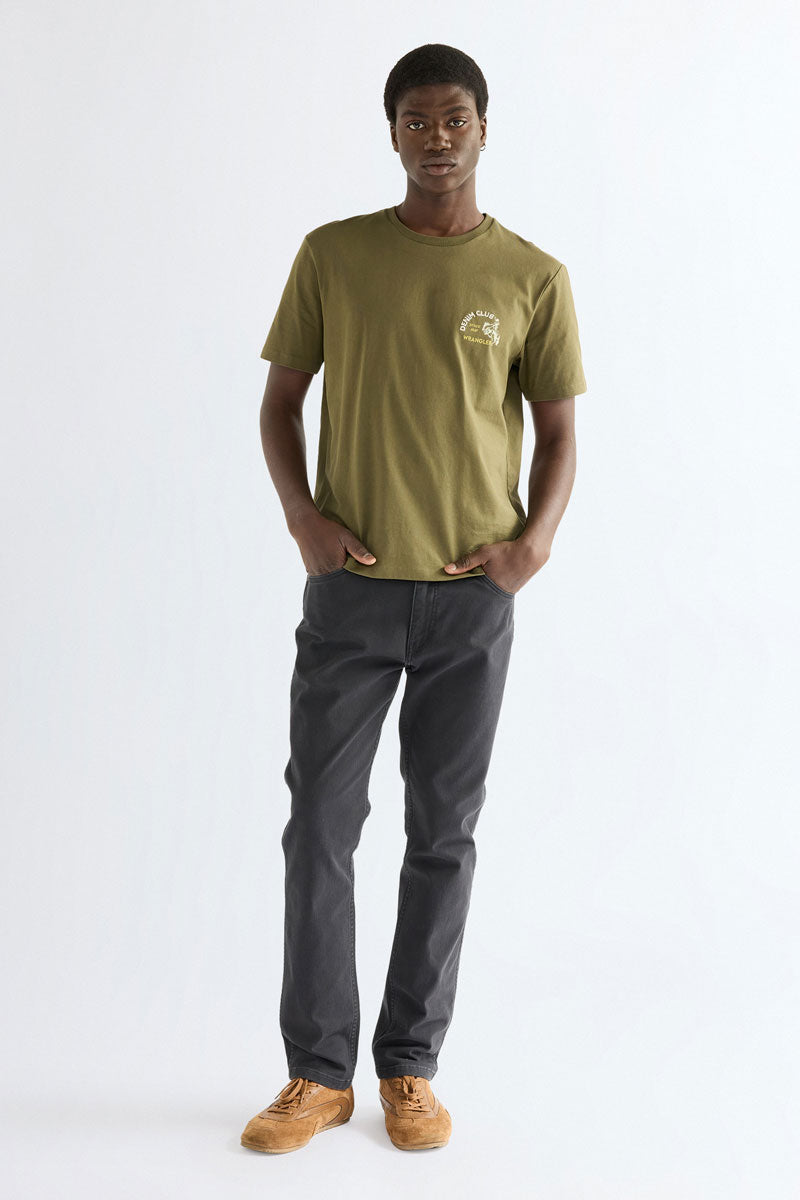 Wrangler Men's Small Graphic Tee Olive Night 