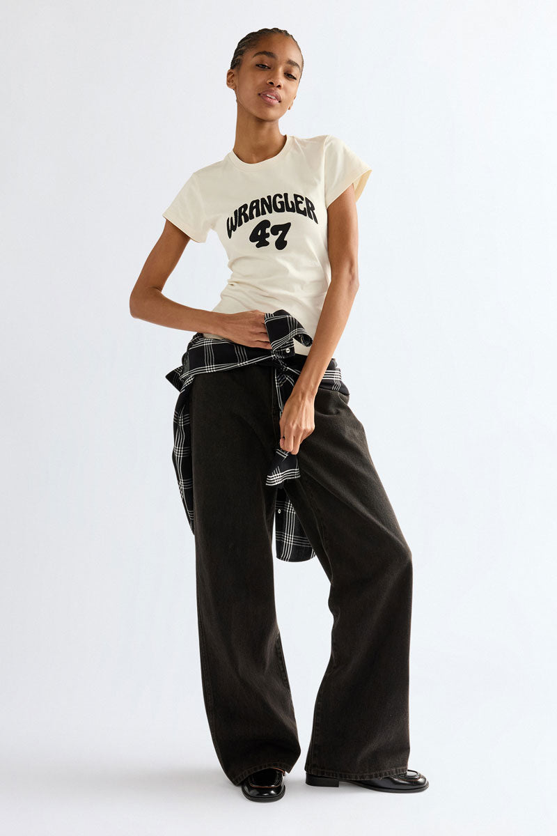 Wrangler Shrunken Band Tee Egret