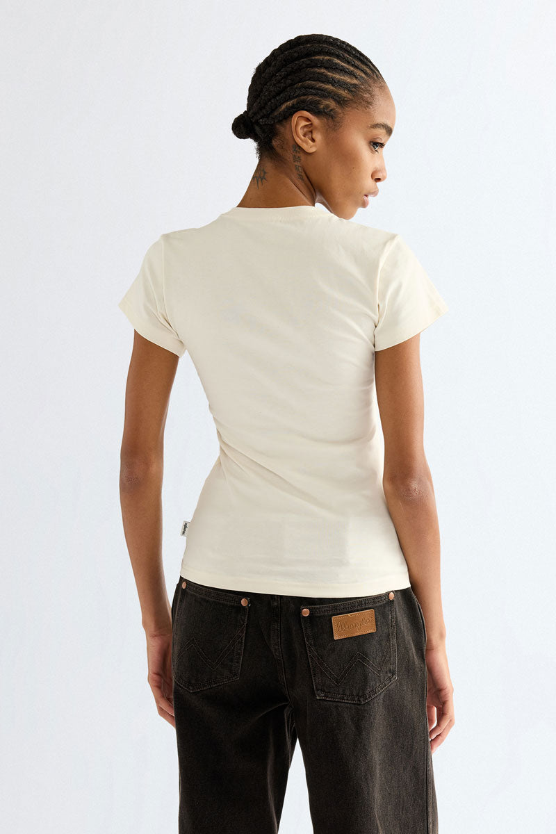 Wrangler Shrunken Band Tee Egret