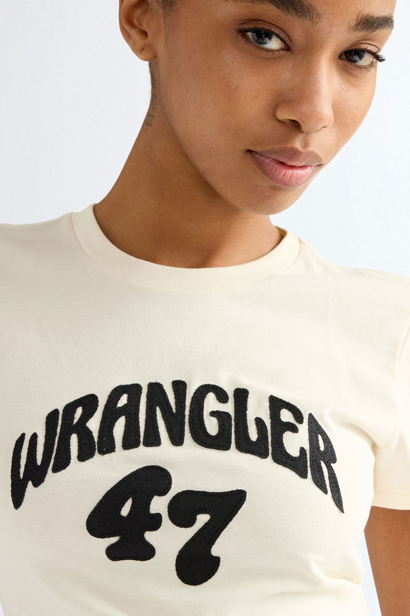 Wrangler Shrunken Band Tee Egret