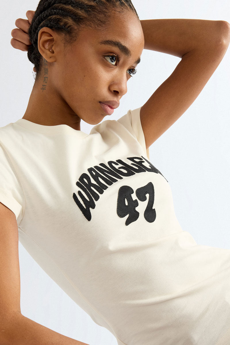 Wrangler Shrunken Band Tee Egret