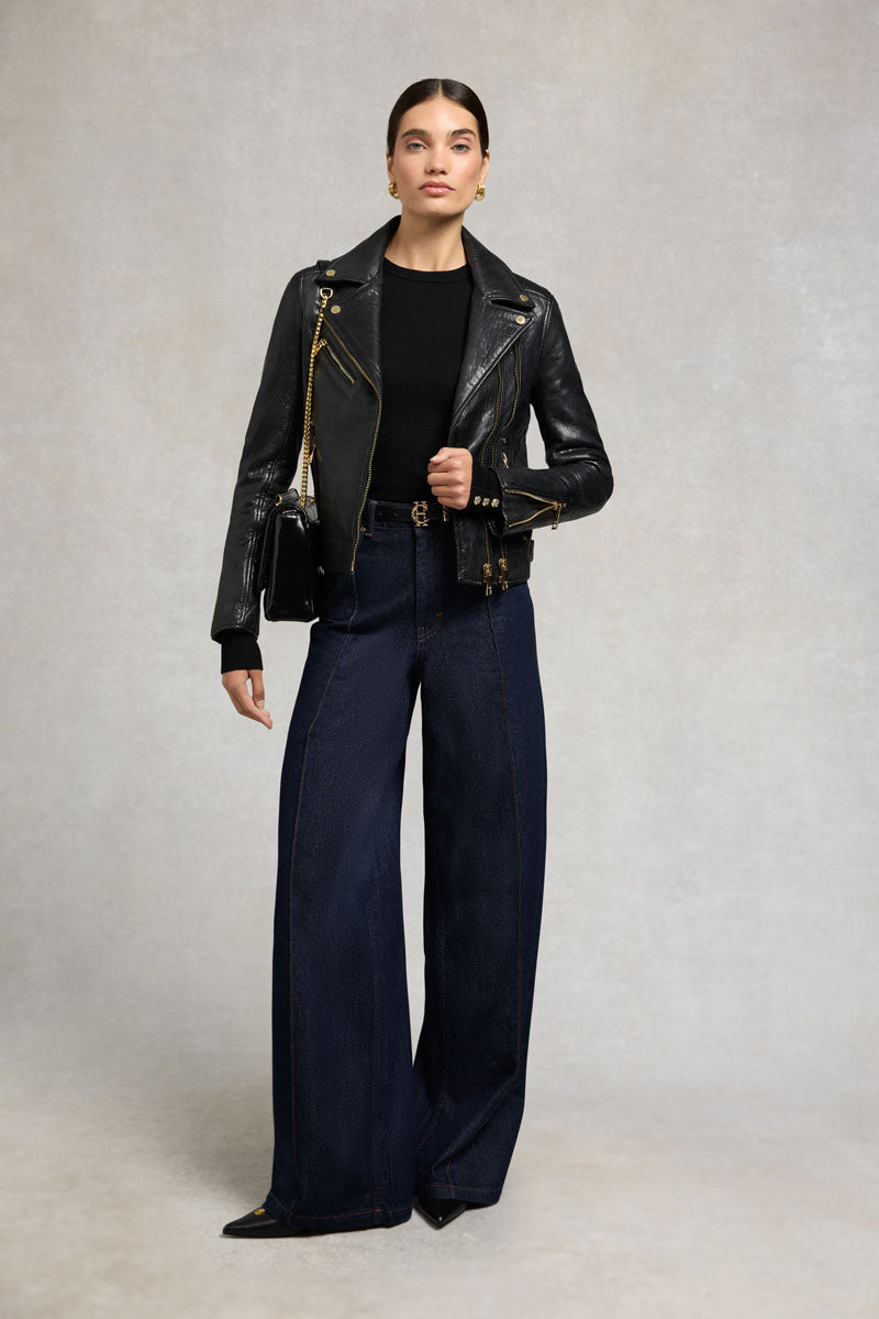 Holland Cooper Buttoned Knit Crew Neck Black